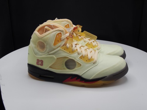 OFF-White c/o Virgil Abloh x Nike Air Jordan V 5 Retro "Sail" Men's 12 US - Picture 2 of 13