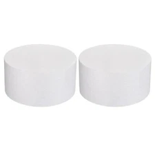 Round Foam Cake Dummy 4 Inch x 8 Inch Circle Dummy Cake Set for Wedding 2 Pack