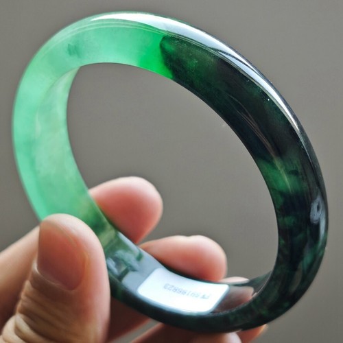 Women's Jade Bangles, Natural Green Jadeite Jade Round Bangle
