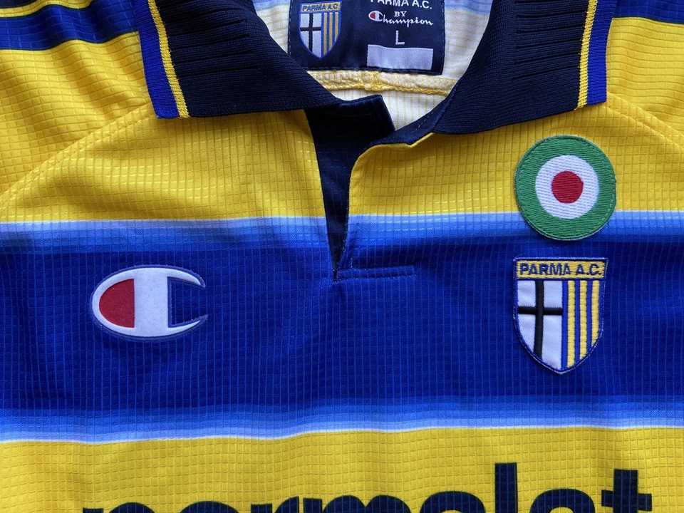 CAMISETA DE FUTBOL LOCAL PARMA 1999 2000 CAMPEÓN talla L HOMBRE Foto 3 de 4