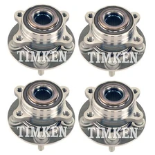 Front and Rear Wheel Bearings & Hubs Kit Timken For Ford Fusion Lincoln MKZ AWD