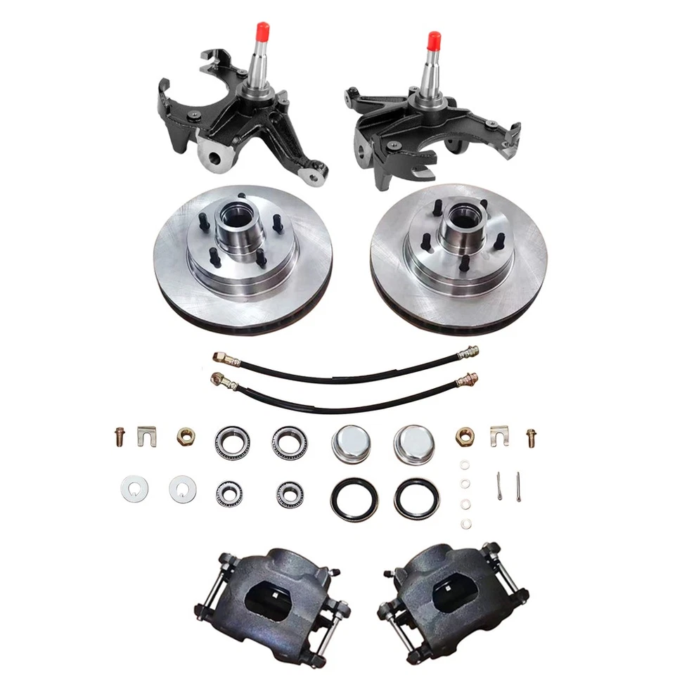 For 1963-1970 Chevrolet C10 Pickup 2.5"Upgrade Front Drop Spindle Disc Brake Kit Foto 3 de 4