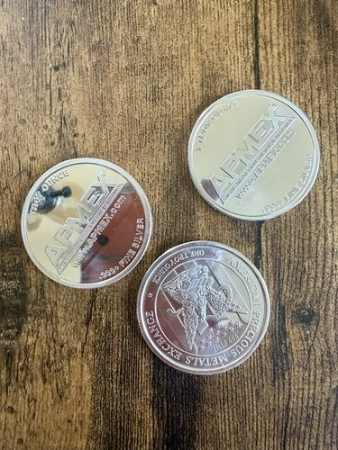 (3) APMEX Silver Rounds  .999 Fine