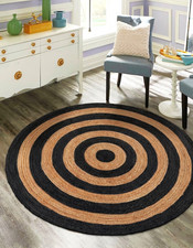 Handmade Round Jute Rug  Natural Braided Area...