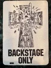 Black Sabbath Very Rare Satin Backstage Pass - Ronnie James Dio - Authentic Otto