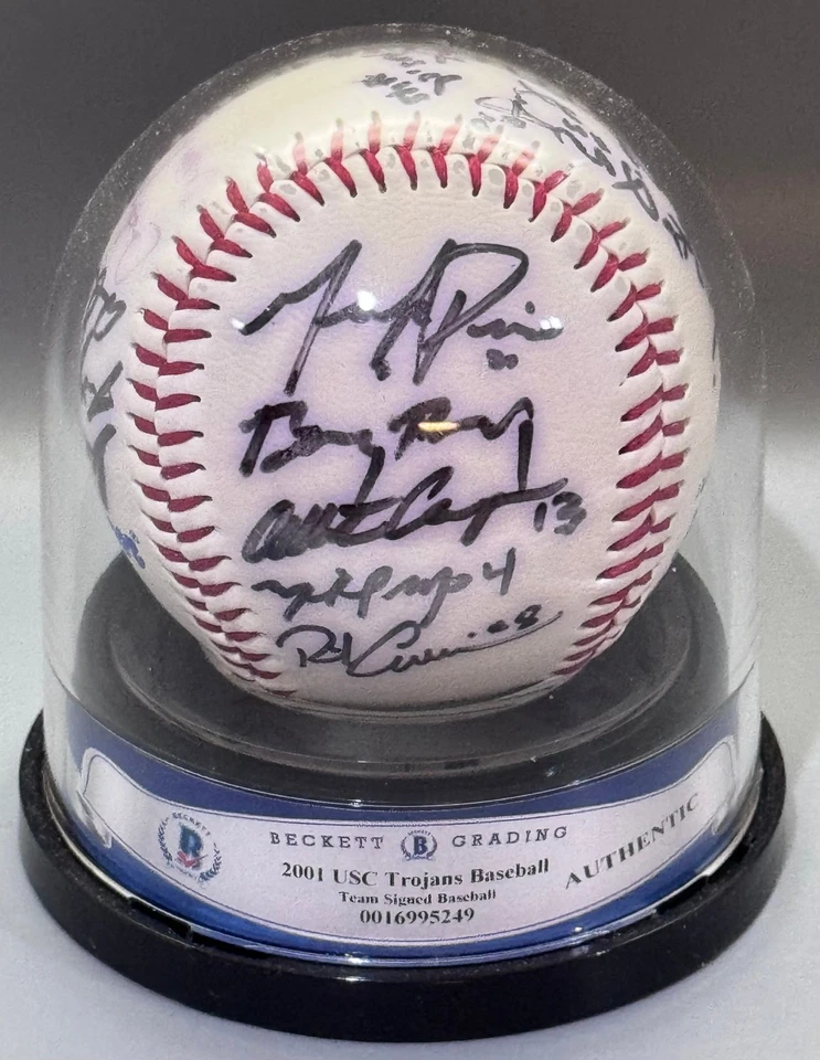 2001 USC Trojans (Mark Prior) Baseball Team Signed Ball Autographed Beckett BAS - Image 2 of 4