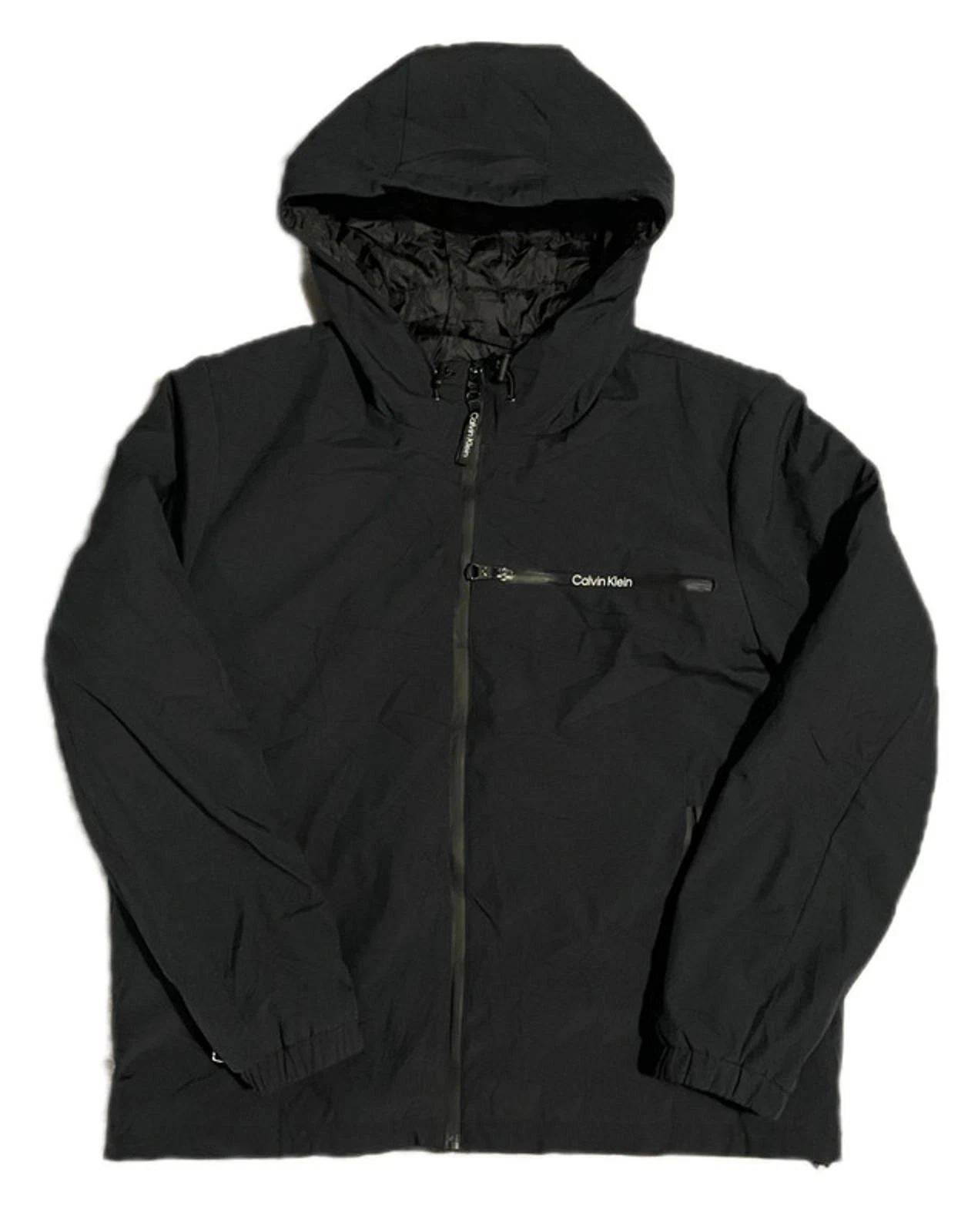 Calvin Klein hooded coat navy size L