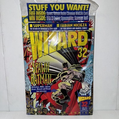 Wizard Magazine #32, April 1994, Spawn/Batman, Superman/Doomsday, Sealed In Bag
