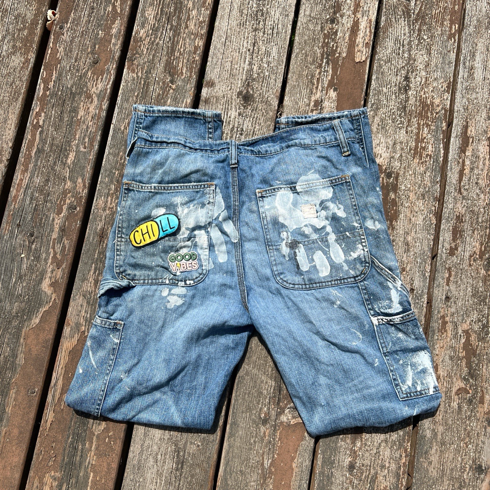 American Eagle Y2K Patchwork Carpenter Double Kne… - image 3