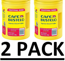 2 PACK - Cafe Bustelo Festival Size Dark Roast Ground Coffee 46 Oz (Total 92 Oz) 12.10 per pound