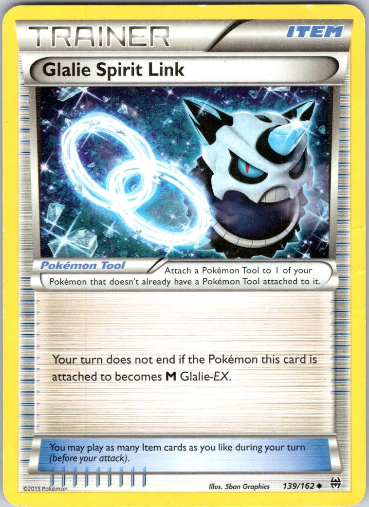 GLALIE SPIRIT LINK 139/162 BREAKTHROUGH POKEMON DMG