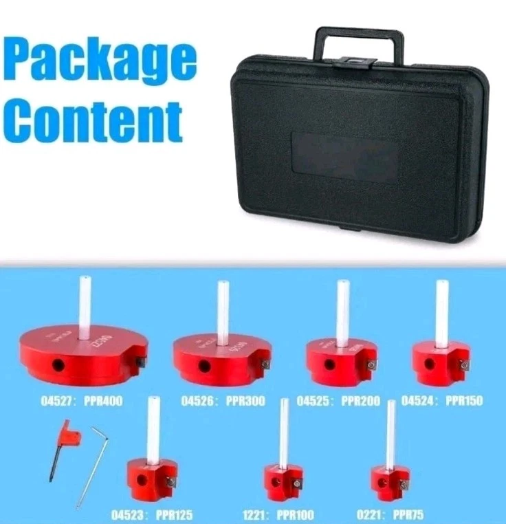 7PC PVC ABS Pipe Reamer Kit - 3/4", 1", 1-1/4", 1-1/2", 2", 3", and 4" Set - Image 2 of 4