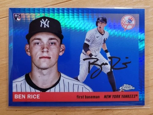 2025 Topps Chrome Platinum - Ben Rice (RC) - Blue Prism #311 New York Yankees