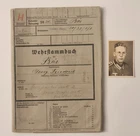WW2 Germany.  Military Record Book 1940.
