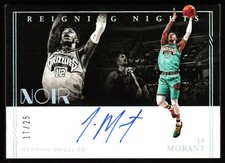2020-21 Noir Reigning Nights Holo Silver 17/25 Ja Morant Auto #RN-JAM R6220J