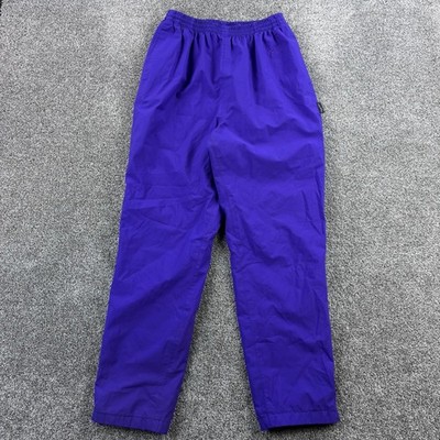 Vintage ASICS Gore-Tex Pants Women's Large Purple Athletic Zip Cuffs Wind Water