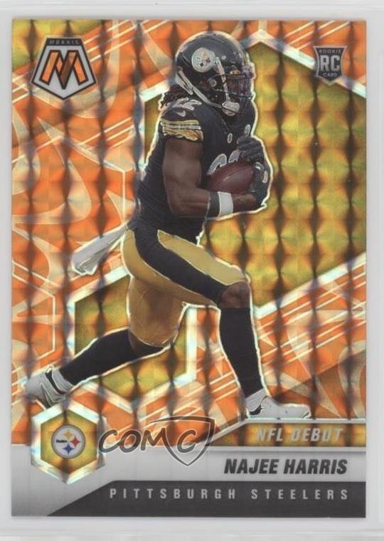 2021 Panini Mosaic NFL Debut Reactive Orange Prizm Najee Harris #252 0xi8