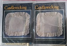 Cross Stitch Originals Candlewicking Pillow Kit Butterfly 16"X16" Pair