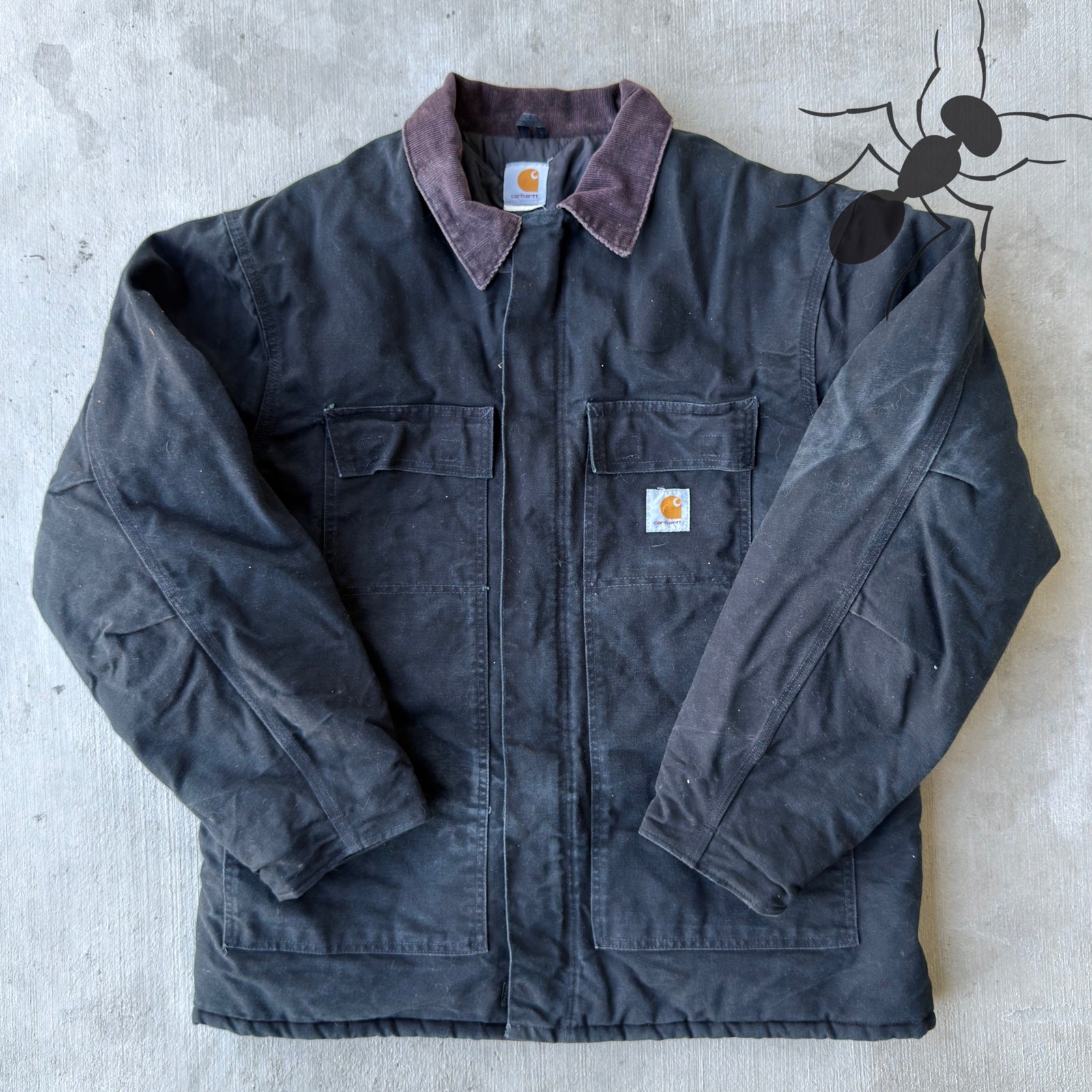Vintage Y2K Carhartt black arctic work wear jacket