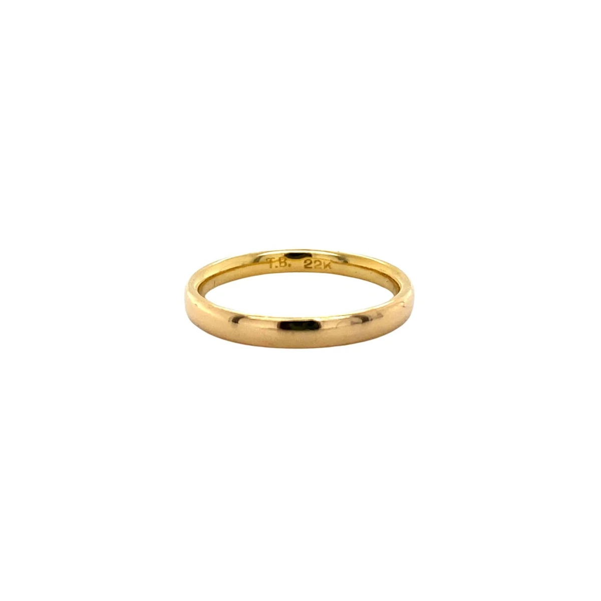 Without Stone Yellow Gold Fine Rings Ring 22k Metal Purity 6.5