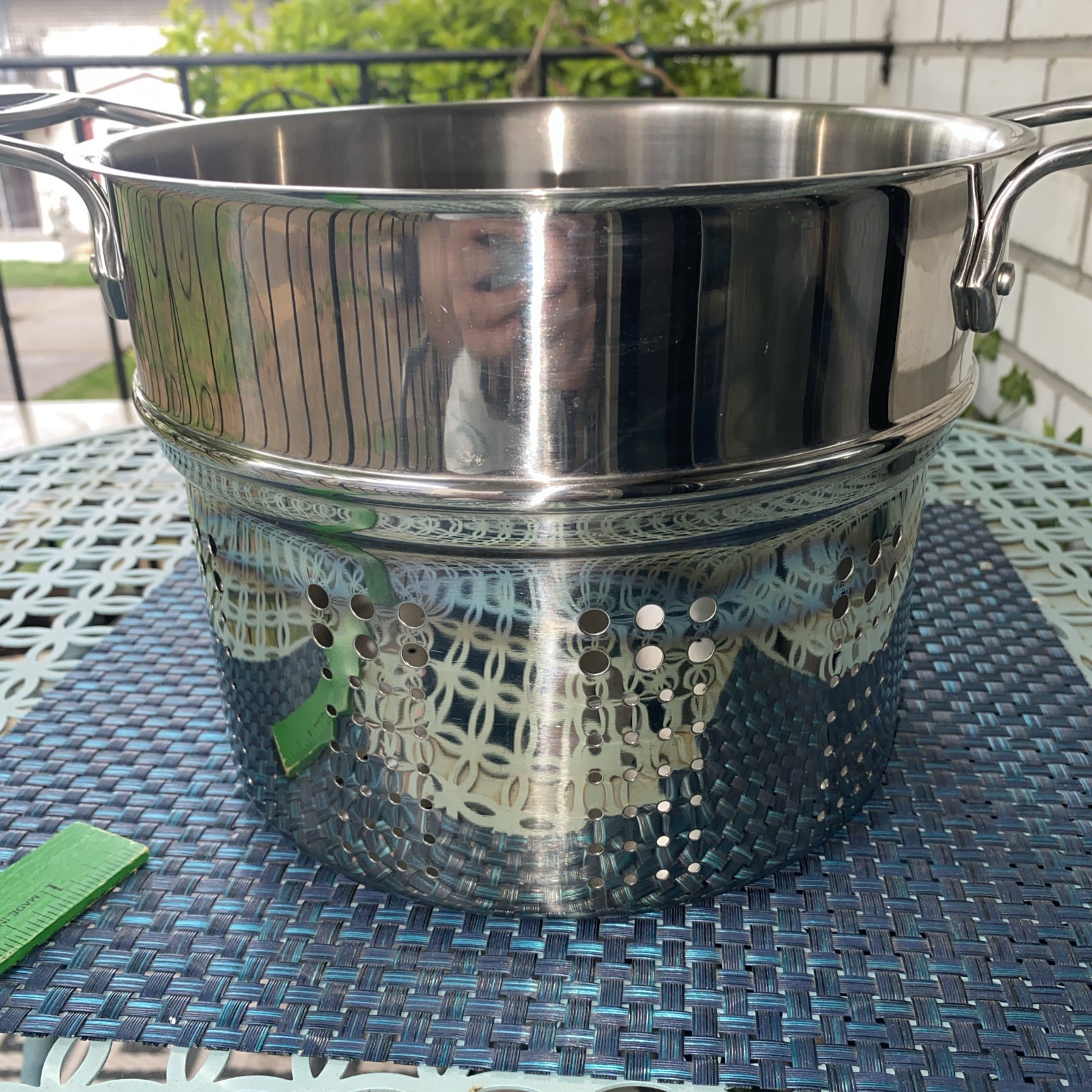 All-Clad Stainless Steel Steamer Pasta Insert Colander Strainer
