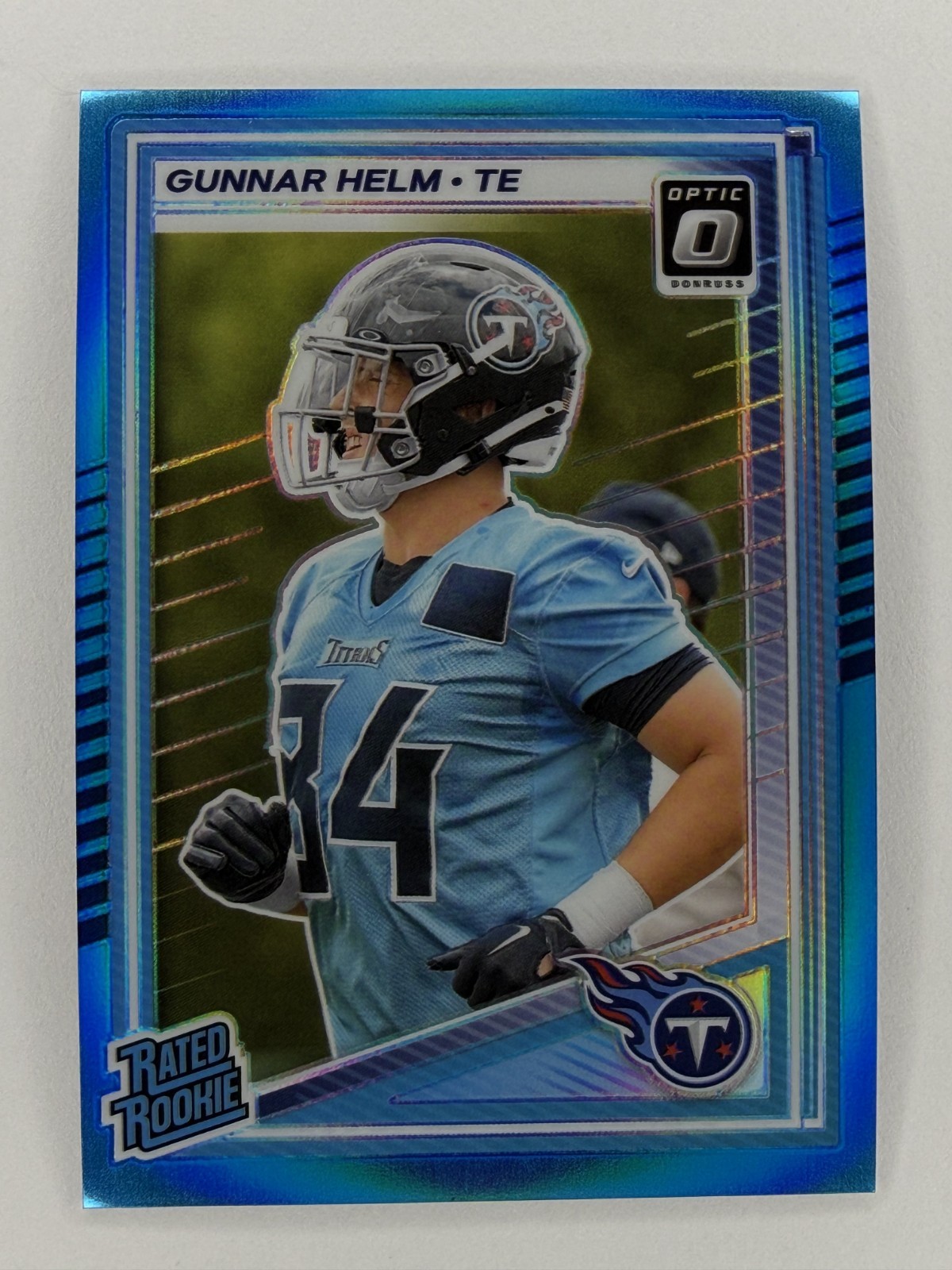 2025 Donruss Optic Gunnar Helm Rated Rookie /349 Aqua #294 Titans