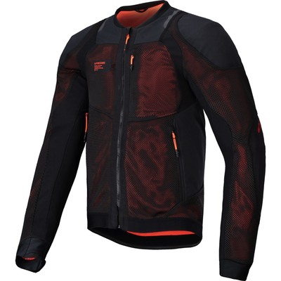 Herren Motorrad Jacke L - Alpinestars Troop-Pro - schwarz-fluorot