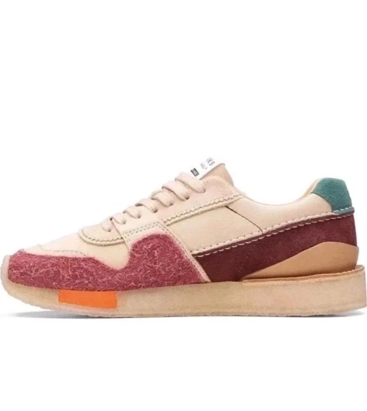 Clarks Originals Ladies TORRUN Dark Pink Combi Leather Trainers SIze UK 7.5 D - Image 2 of 4