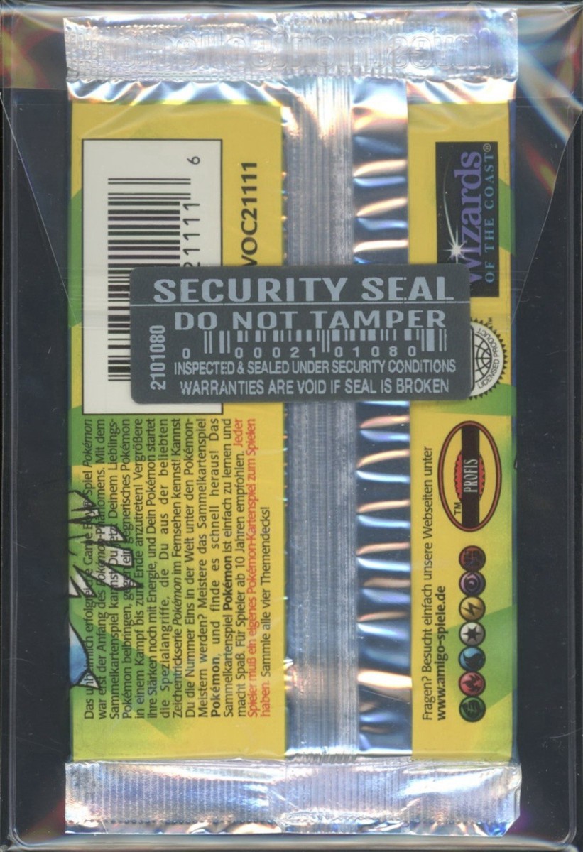 1999 Pokemon GERMAN 1st Edition Base Set Bisaflor-Venusaur Booster