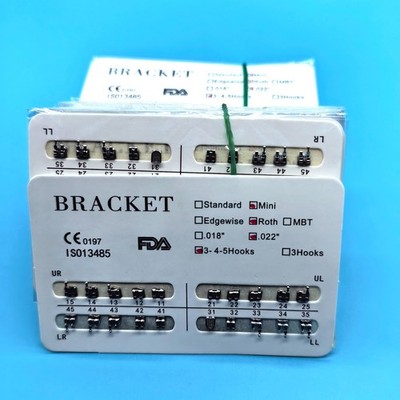 Dental Orthodontic Bracket Braces Mini Roth 022 Hooks 3-4-5 Teeth Alignment