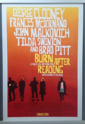 Cinema Poster: BURN AFTER READING 2008 Group One Sheet Brad Pitt George Clooney