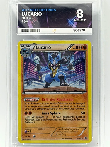 Lucario 64/99 ACE graded card