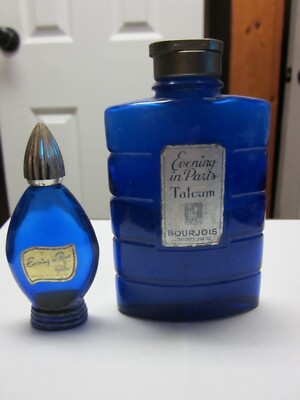 Vintage Evening in Paris Bourjois Talcum 3.25 oz & Cologne .50 Fl Oz Excellent