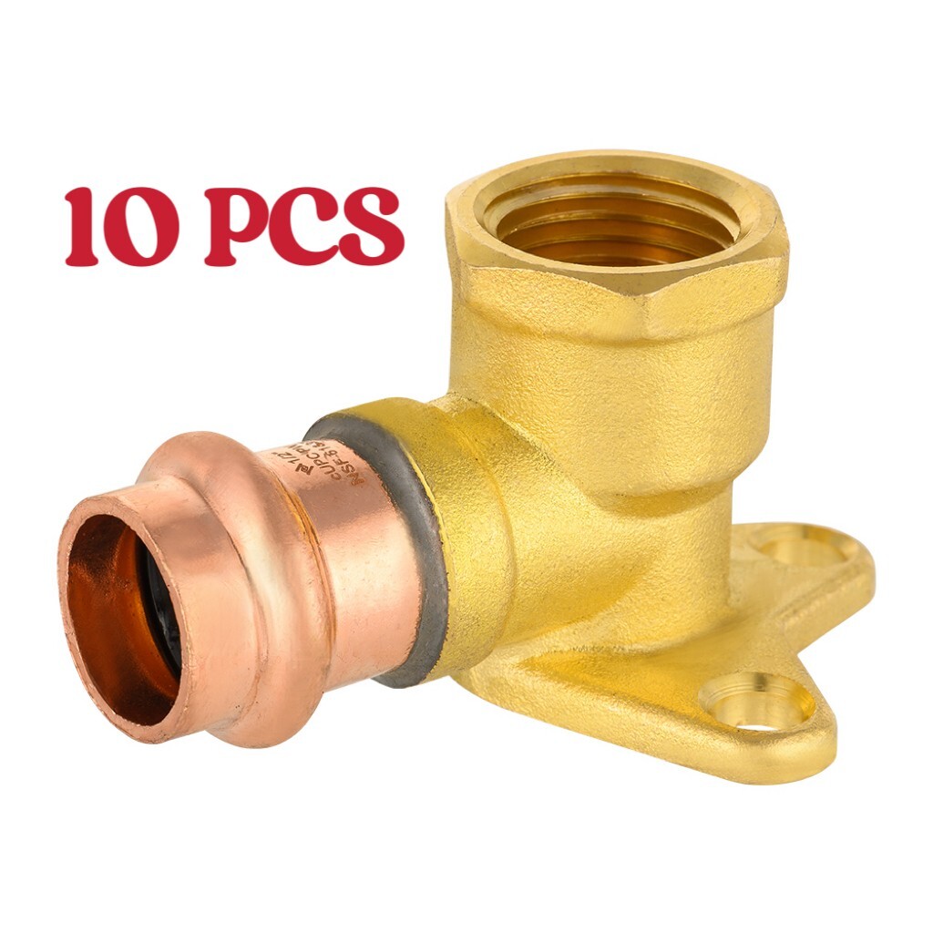 10 PCS EFIELD 1/2" Copper Press Fit x 1/2" Female NPT Drop Ear Elbow Fittings