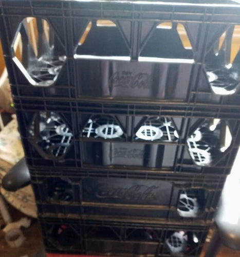 4 Vintage  1 Liter  Coca Cola  Plastic  Crates 15"  FREE SHIPPING