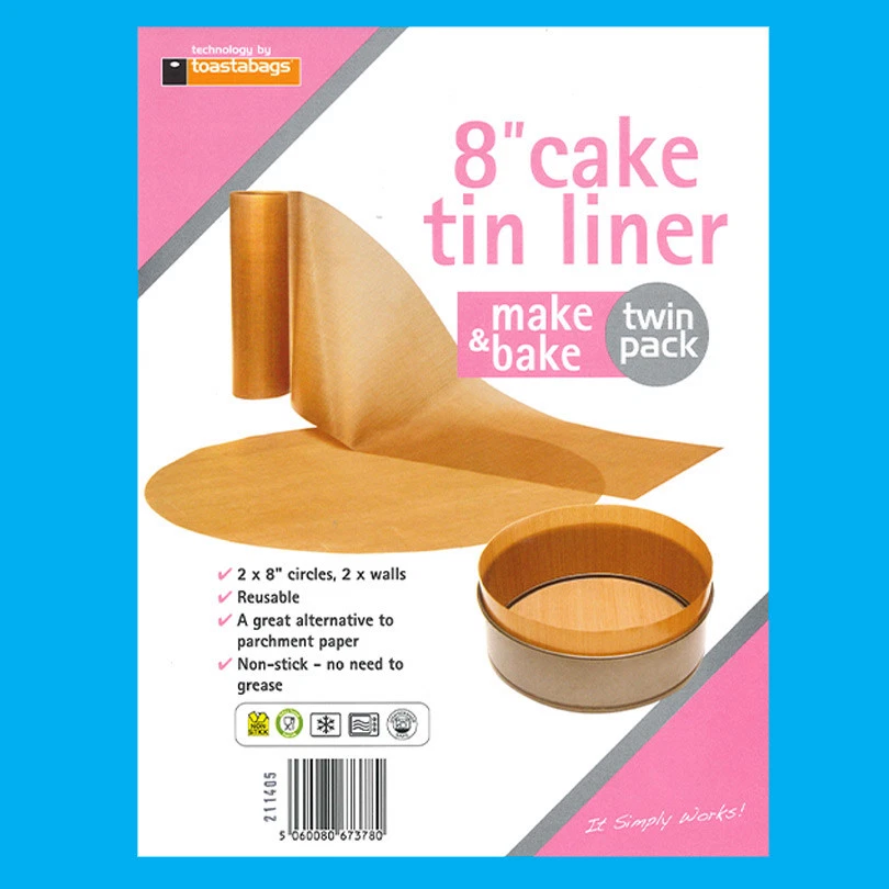4 Stück 8 Zoll Antihaft Beige Kuchenform-Einlagen Toastabags - Bild 1 von 1