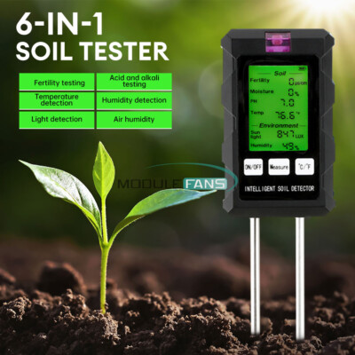 1x PH Tester Soil Water Moisture Light Test Meter for Garden Plant Seeding