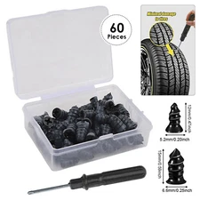 61X Car Tubeless Vacuum Tyre Puncture Repair Kit Screw Nails Tire Patch Plug Fix