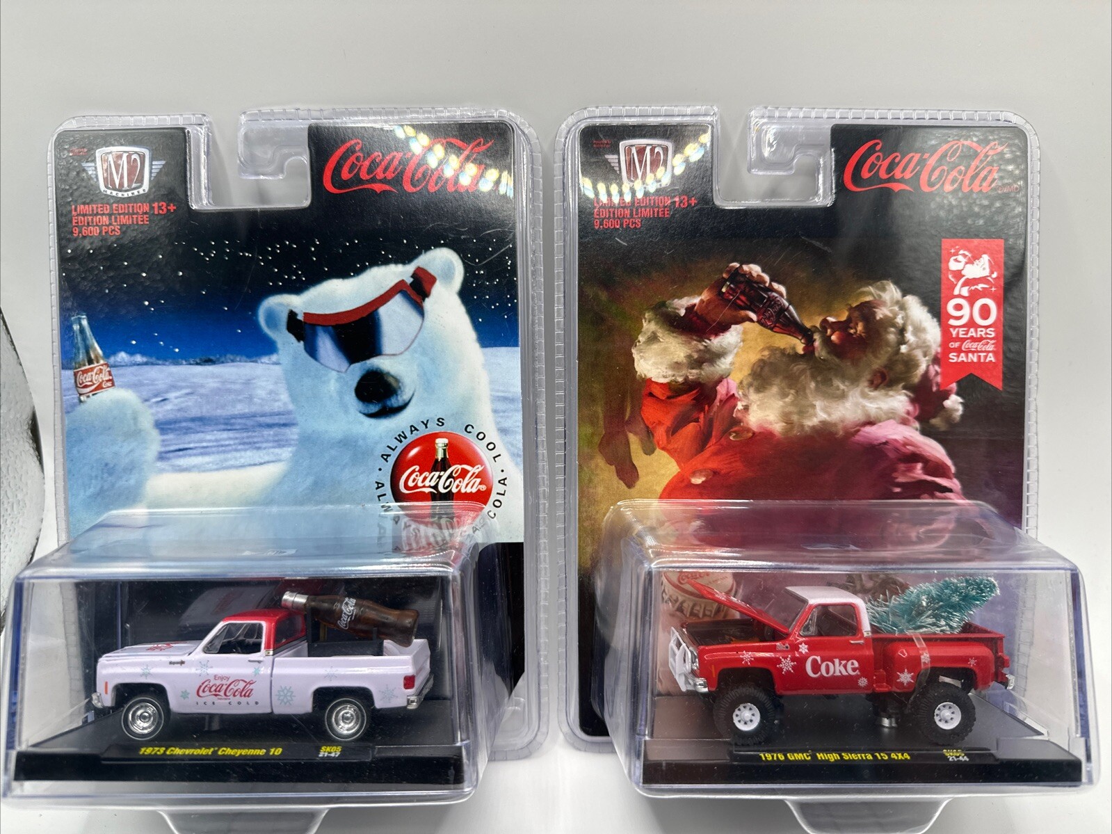 M2 Machines LOT of 2 2021 Coca-Cola 1973 Chevrolet Cheyenne 1976 GMC High Sierra