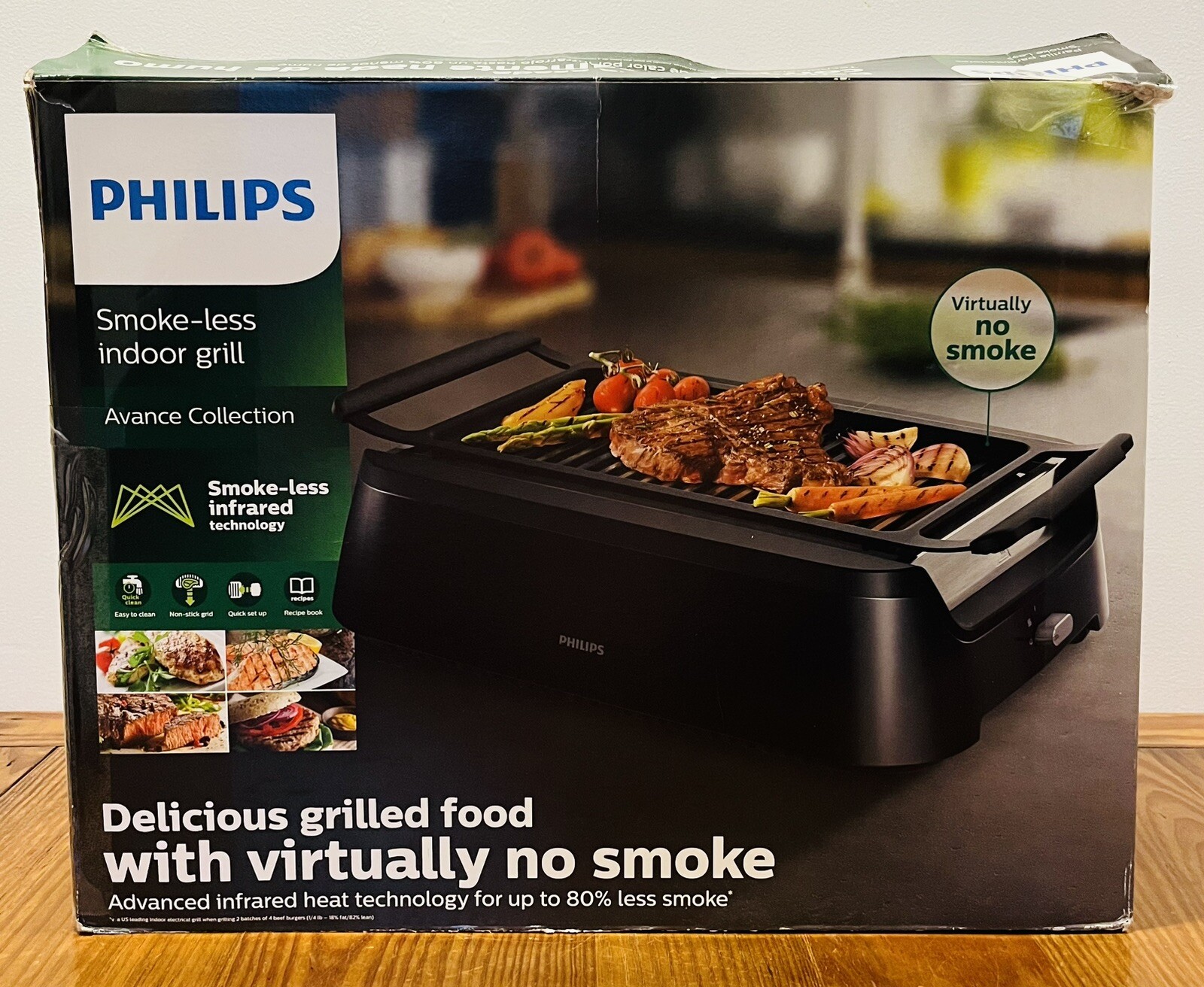 Phillips Avance SmokeLess Indoor Grill HD6371/94 Brand New Open Box
