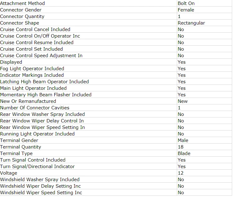 Multifunction Indicator Switch for Dodge Nitro KA 2007-2012 68041485 ESS/KA/033A - Image 2 of 4