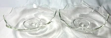 2 VINTAGE AMSTON CRYSTAL SCREW INSERT SILVER CANDLESTICK TO CANDY DISH FREE SHIP