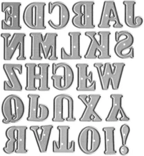 Metal Capital 26 Alphabet Cutting Dies,Capital 26 Letters Die Cuts Embossing Ste