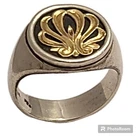 Vintage Sterling Silver 18k Gold Medieval Chevalier Ringsz9
