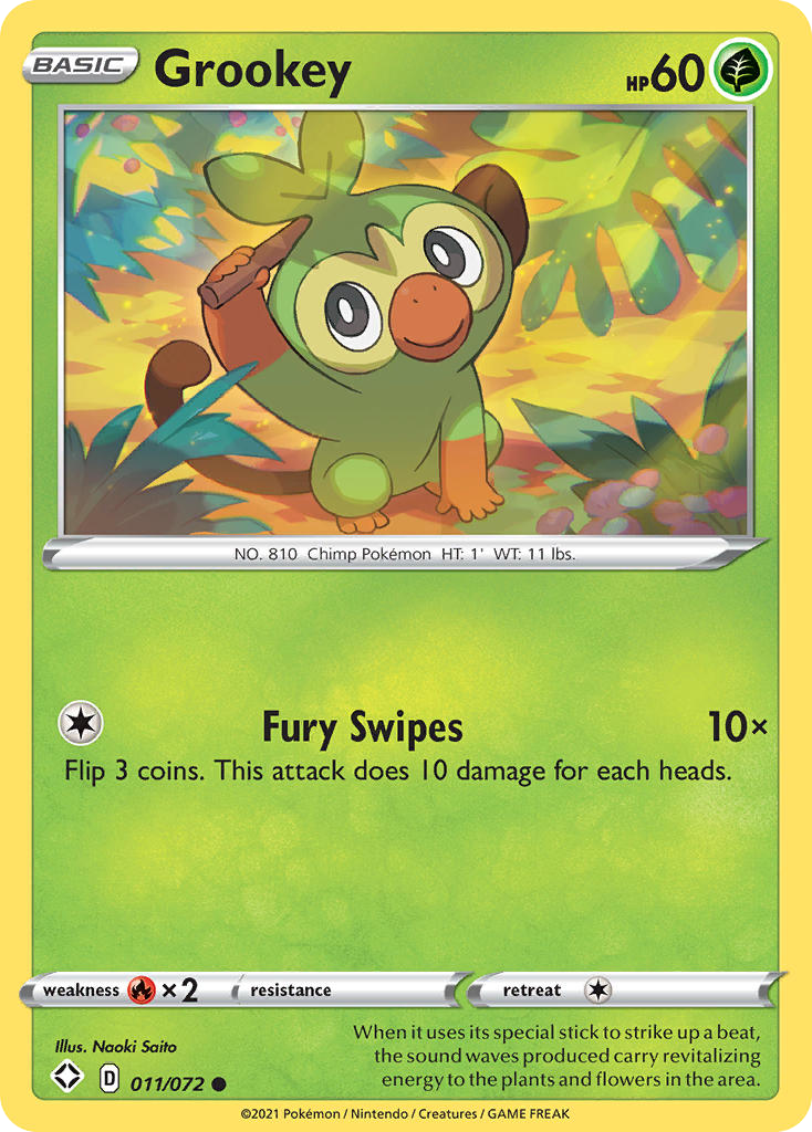 Grookey 11/72 Common | Shining Fates | Pokemon Card | eBay