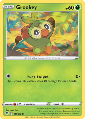 grookey pokemon card value SWSH Black Star Promos SWSH070 Brokenvase Games Rapid Strike Grookey 11/72 Common | Shining