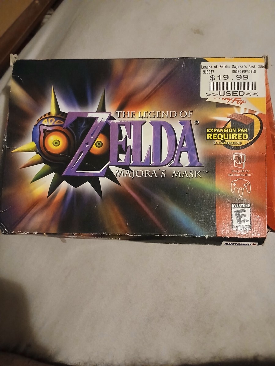 Authentic The Legend of Zelda Majora's Mask Box Only For N64, No