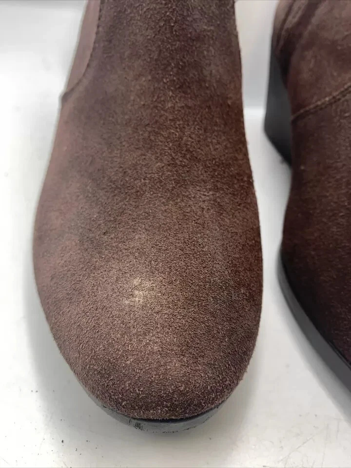 Crocs Brown Dual Comfort Leigh Wedge Suede Ankle Boots Uk Size 6.5 US8.5 Pull On - image 4 of 4