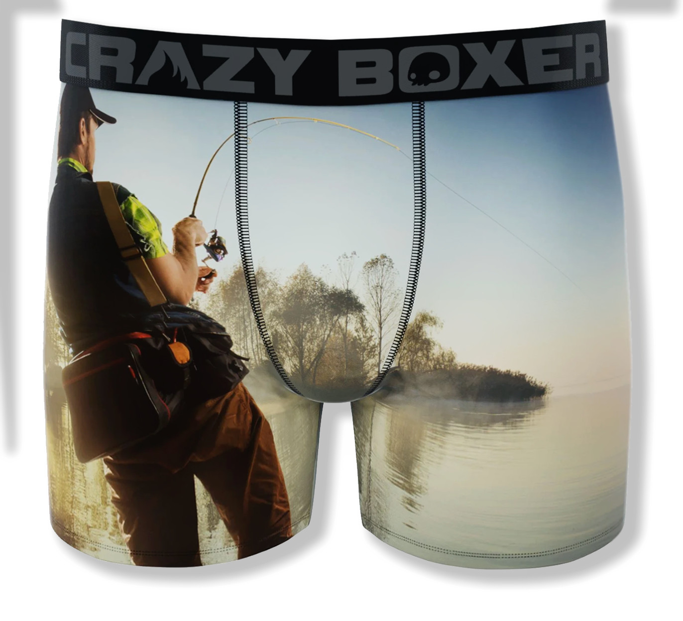 Сумасшедшие боксерские трусы / Нижнее белье - NWT Mens XL (40-42) Для рыбалки - #45244-J6