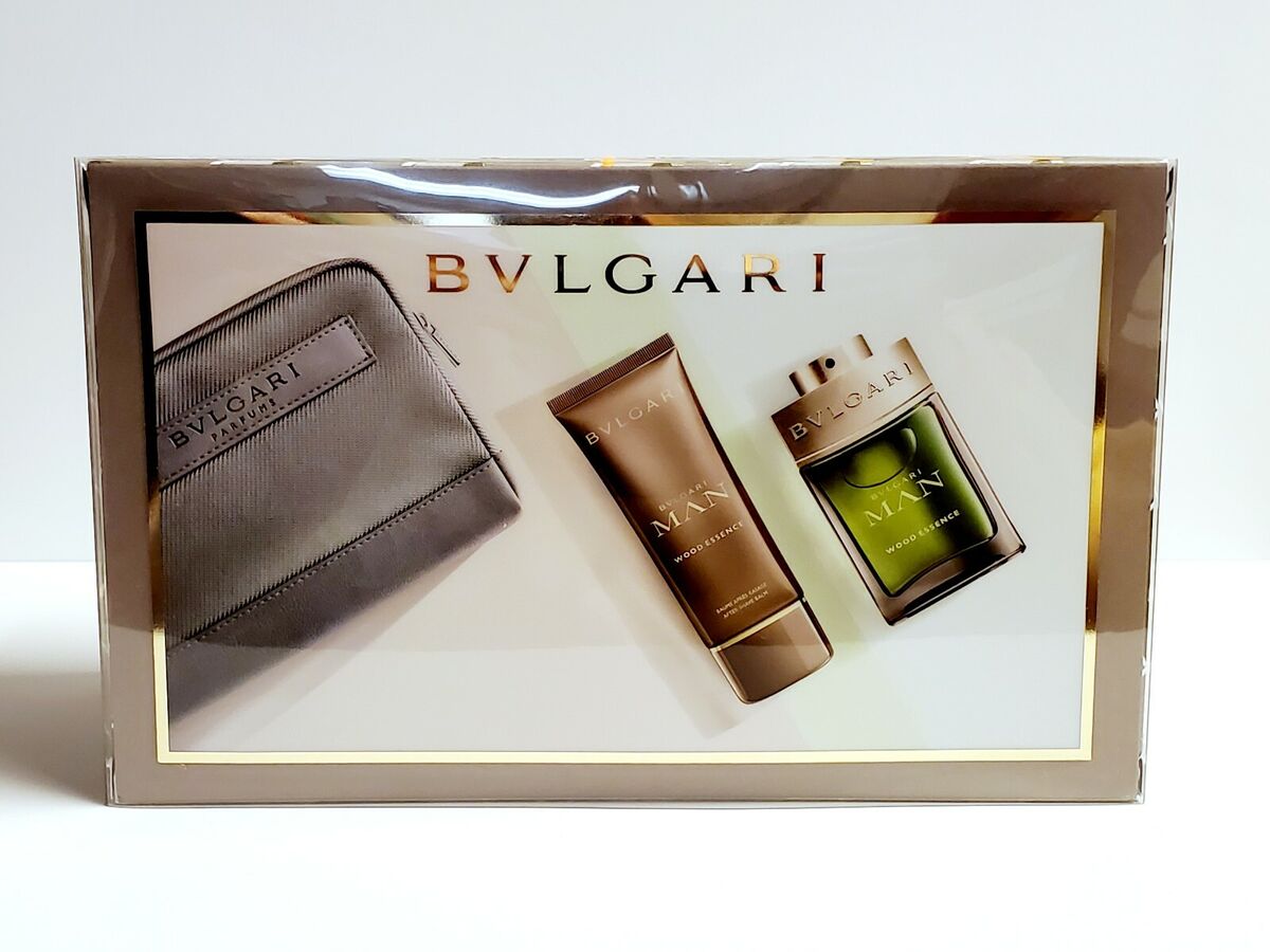 BVLGARI MAN WOOD ESSENCE (3PC) GIFT SET 3.4OZ EDP SPRAY BVLGARI MAN WOOD ESSENCE (3PC) GIFT SET 3.4OZ EDP SPRAY